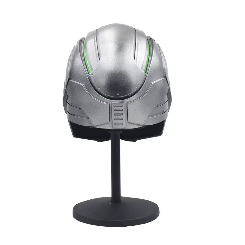 Masque Doctor Doom - Casque Métallique Argenté Design Anguleux Vert