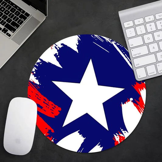 Tapis de Souris Avengers Captain America - Étoile Bleu Marine