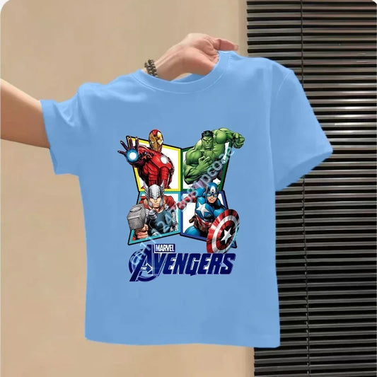 Camiseta Infantil Avengers - Diseño Logo Avengers Azul