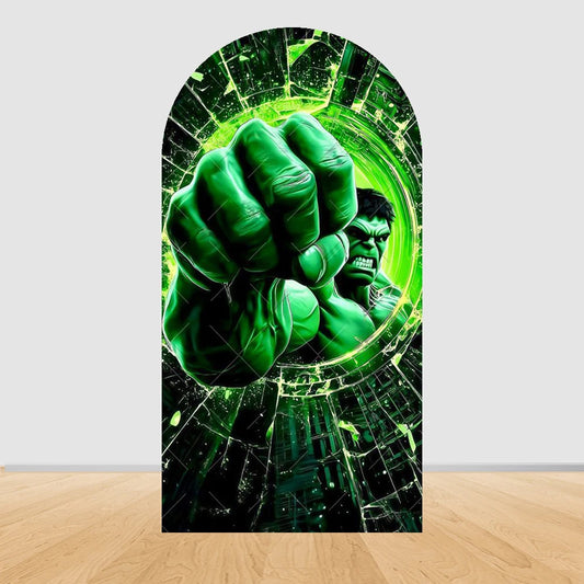 Fondo de Fiesta Arco Vengadores Hulk - Puño Rompiendo el Cristal