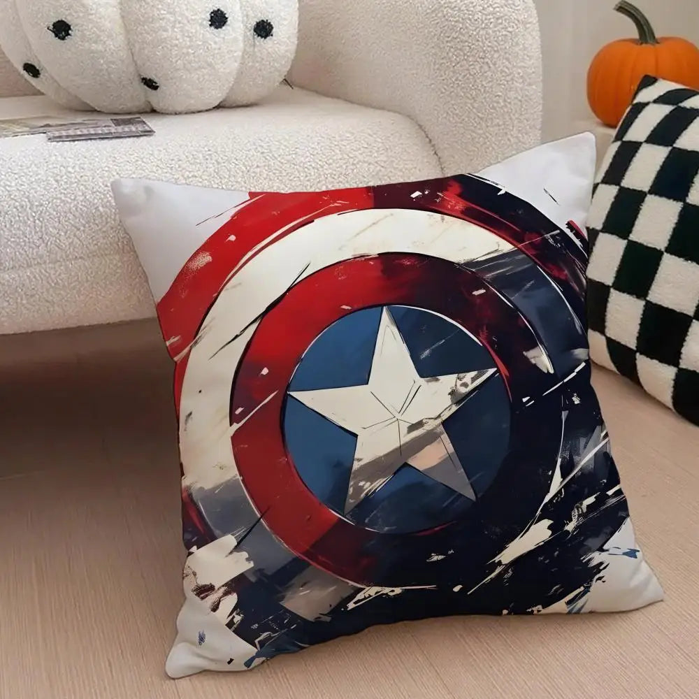 Housse de Coussin Captain America - Uniforme Étoilé